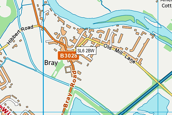 SL6 2BW map - OS VectorMap District (Ordnance Survey)