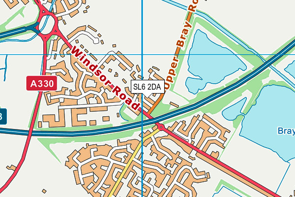 SL6 2DA map - OS VectorMap District (Ordnance Survey)