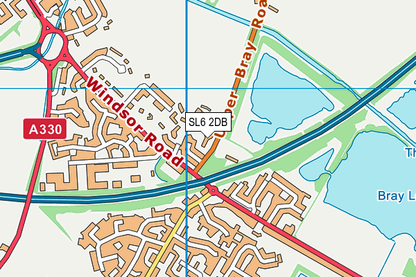 SL6 2DB map - OS VectorMap District (Ordnance Survey)