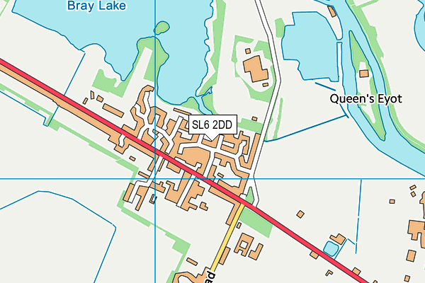 SL6 2DD map - OS VectorMap District (Ordnance Survey)