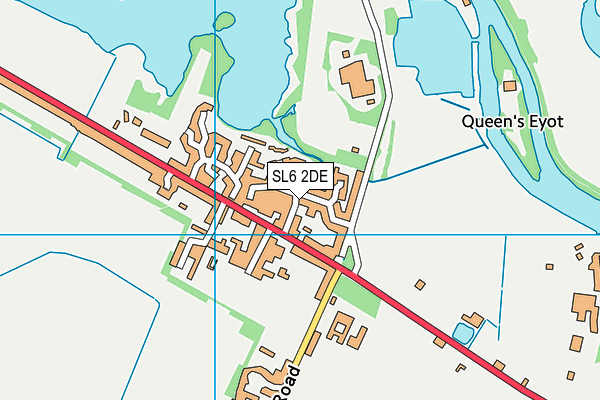 SL6 2DE map - OS VectorMap District (Ordnance Survey)