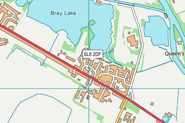 SL6 2DF map - OS VectorMap District (Ordnance Survey)