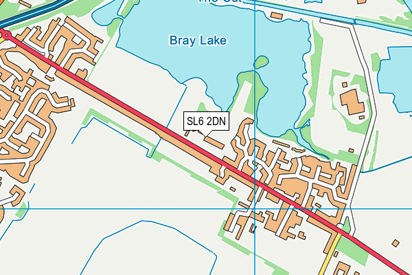 SL6 2DN map - OS VectorMap District (Ordnance Survey)