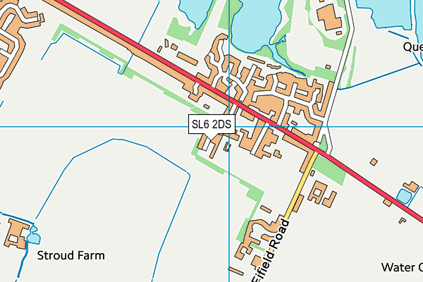 SL6 2DS map - OS VectorMap District (Ordnance Survey)