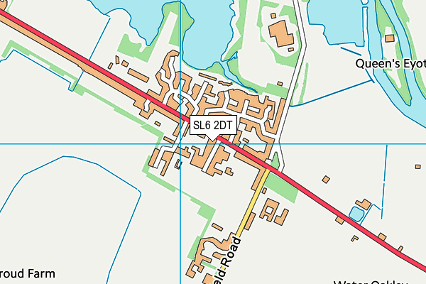 SL6 2DT map - OS VectorMap District (Ordnance Survey)