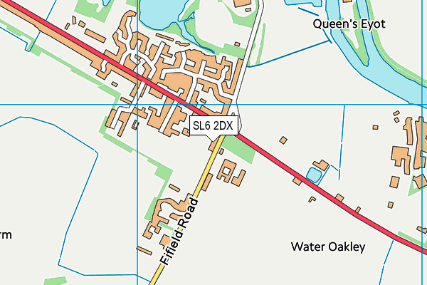 SL6 2DX map - OS VectorMap District (Ordnance Survey)