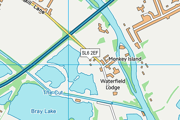 SL6 2EF map - OS VectorMap District (Ordnance Survey)
