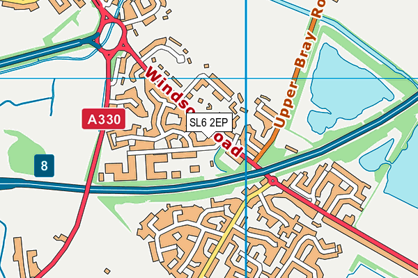 SL6 2EP map - OS VectorMap District (Ordnance Survey)