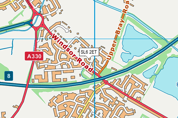 SL6 2ET map - OS VectorMap District (Ordnance Survey)