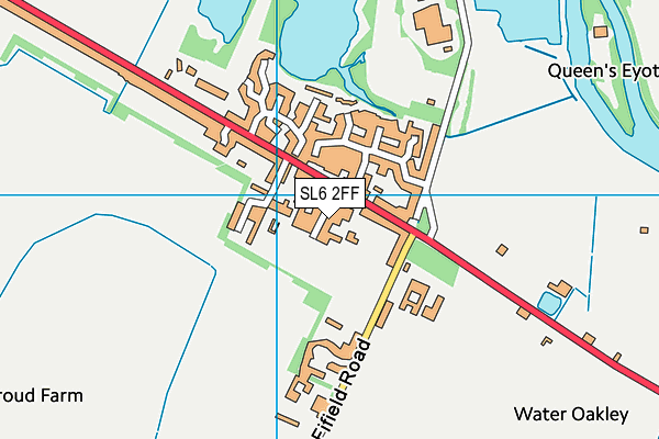SL6 2FF map - OS VectorMap District (Ordnance Survey)