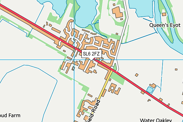 SL6 2FZ map - OS VectorMap District (Ordnance Survey)