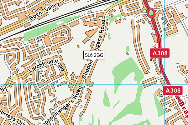 SL6 2GG map - OS VectorMap District (Ordnance Survey)