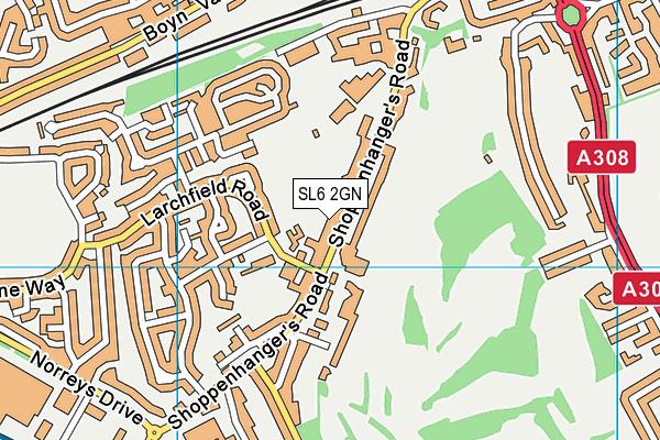 SL6 2GN map - OS VectorMap District (Ordnance Survey)