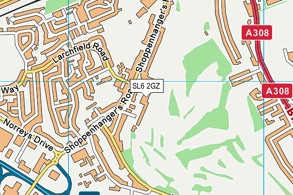 SL6 2GZ map - OS VectorMap District (Ordnance Survey)