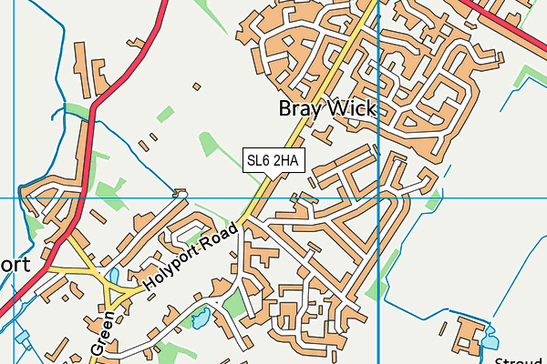 SL6 2HA map - OS VectorMap District (Ordnance Survey)