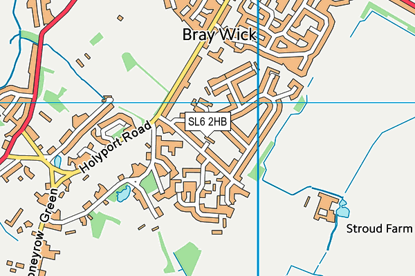 SL6 2HB map - OS VectorMap District (Ordnance Survey)