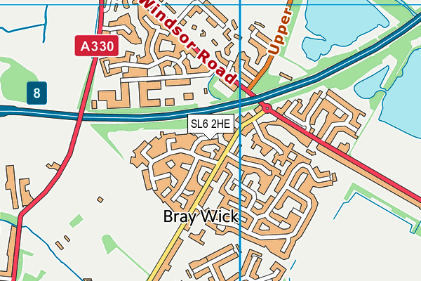 SL6 2HE map - OS VectorMap District (Ordnance Survey)