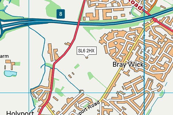 SL6 2HX map - OS VectorMap District (Ordnance Survey)