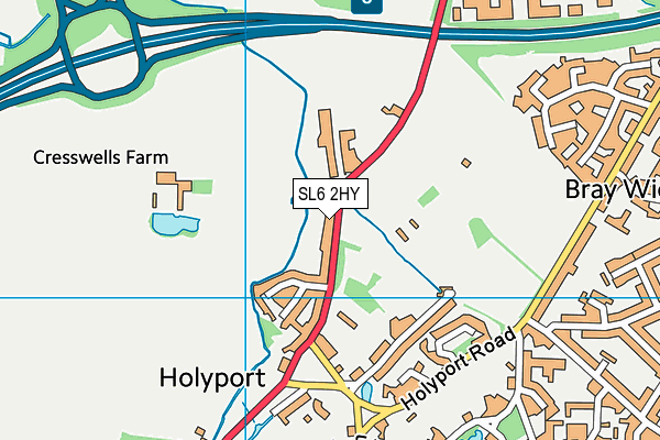 SL6 2HY map - OS VectorMap District (Ordnance Survey)