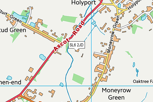 SL6 2JD map - OS VectorMap District (Ordnance Survey)