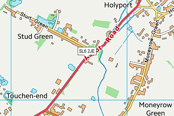 SL6 2JE map - OS VectorMap District (Ordnance Survey)