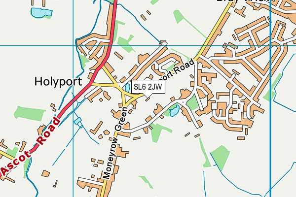 SL6 2JW map - OS VectorMap District (Ordnance Survey)