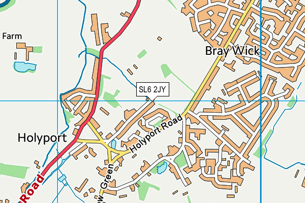SL6 2JY map - OS VectorMap District (Ordnance Survey)