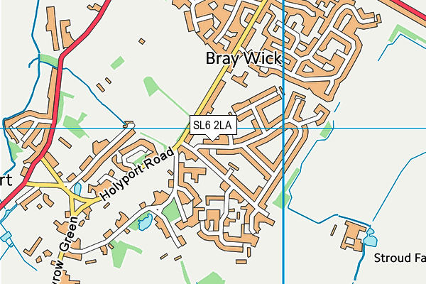 SL6 2LA map - OS VectorMap District (Ordnance Survey)