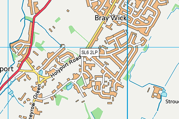 Holyport CofE Primary School map (SL6 2LP) - OS VectorMap District (Ordnance Survey)