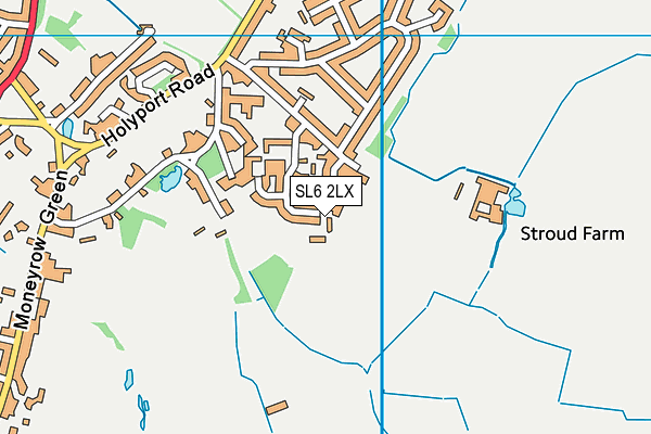 SL6 2LX map - OS VectorMap District (Ordnance Survey)
