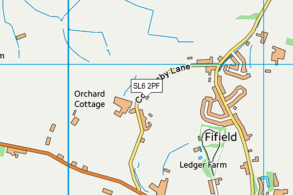 SL6 2PF map - OS VectorMap District (Ordnance Survey)