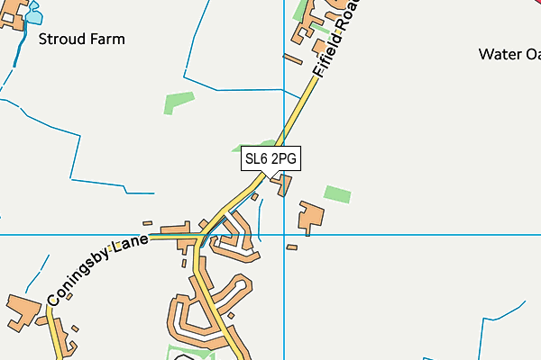 SL6 2PG map - OS VectorMap District (Ordnance Survey)