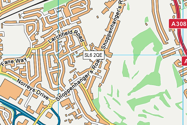 SL6 2QE map - OS VectorMap District (Ordnance Survey)