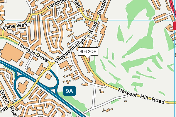 SL6 2QH map - OS VectorMap District (Ordnance Survey)