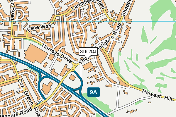 SL6 2QJ map - OS VectorMap District (Ordnance Survey)