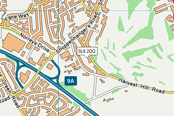 SL6 2QQ map - OS VectorMap District (Ordnance Survey)