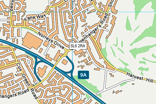 SL6 2RA map - OS VectorMap District (Ordnance Survey)