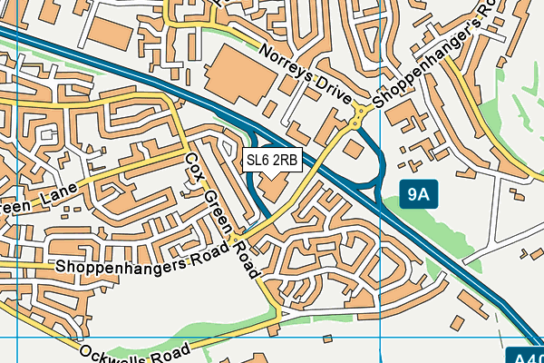 SL6 2RB map - OS VectorMap District (Ordnance Survey)