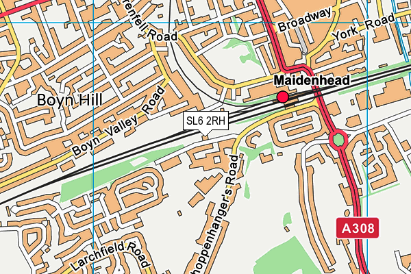 SL6 2RH map - OS VectorMap District (Ordnance Survey)