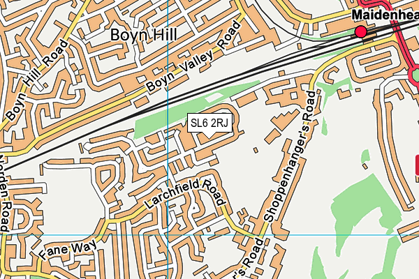 SL6 2RJ map - OS VectorMap District (Ordnance Survey)