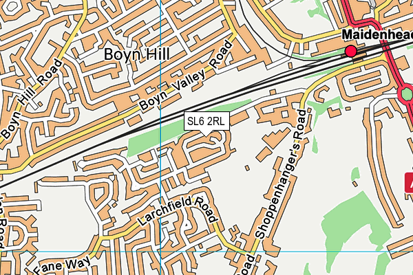 SL6 2RL map - OS VectorMap District (Ordnance Survey)