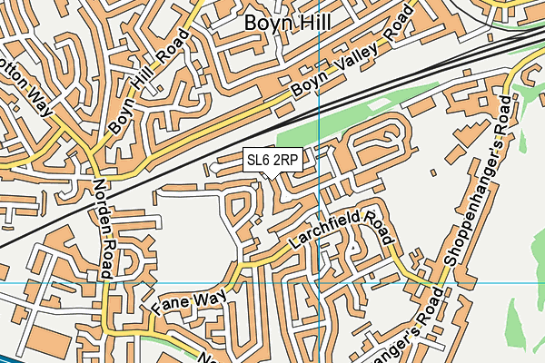 SL6 2RP map - OS VectorMap District (Ordnance Survey)