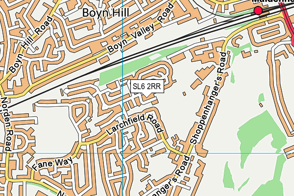 SL6 2RR map - OS VectorMap District (Ordnance Survey)