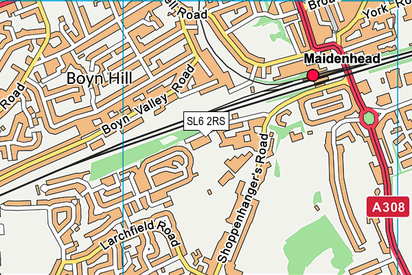 SL6 2RS map - OS VectorMap District (Ordnance Survey)