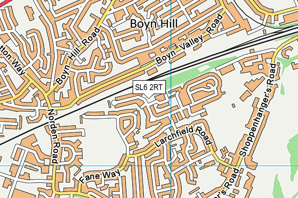 SL6 2RT map - OS VectorMap District (Ordnance Survey)