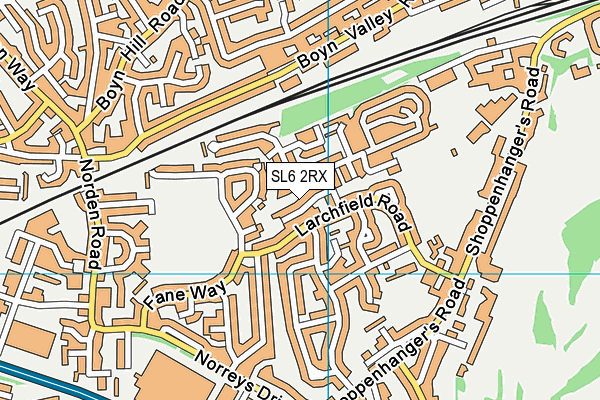 SL6 2RX map - OS VectorMap District (Ordnance Survey)