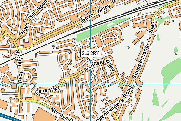 SL6 2RY map - OS VectorMap District (Ordnance Survey)