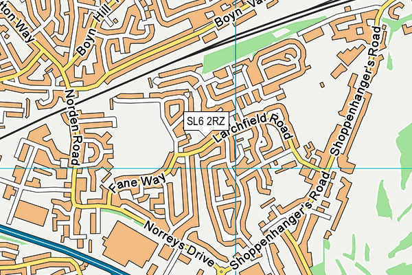 SL6 2RZ map - OS VectorMap District (Ordnance Survey)