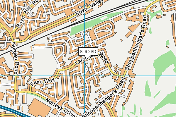 SL6 2SD map - OS VectorMap District (Ordnance Survey)