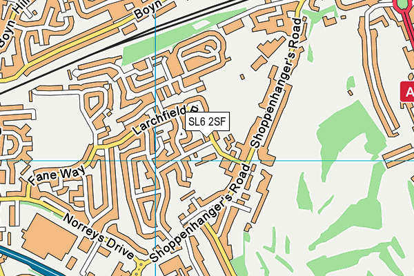 SL6 2SF map - OS VectorMap District (Ordnance Survey)